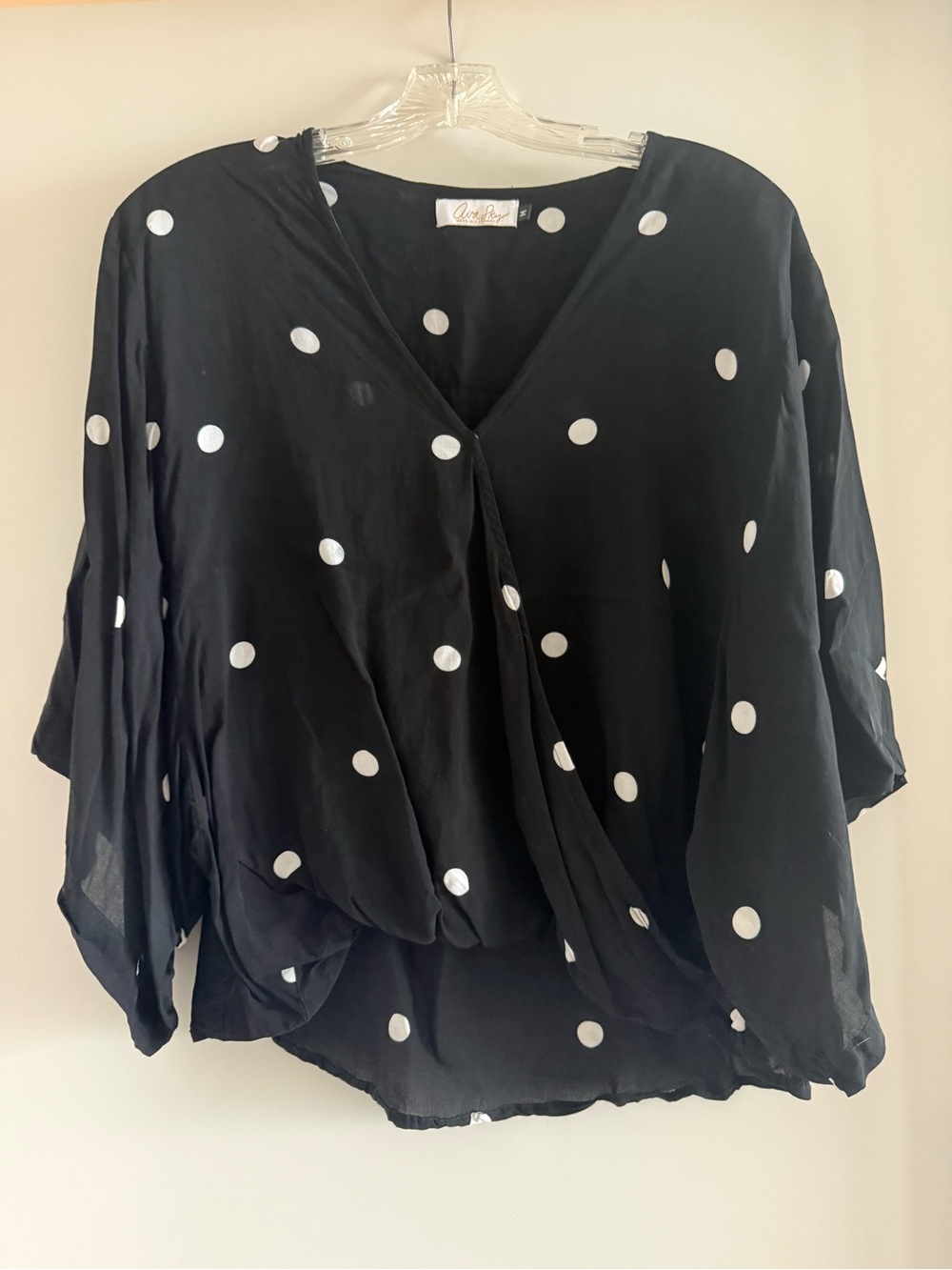 Ava Sky Drapey Top NWOT